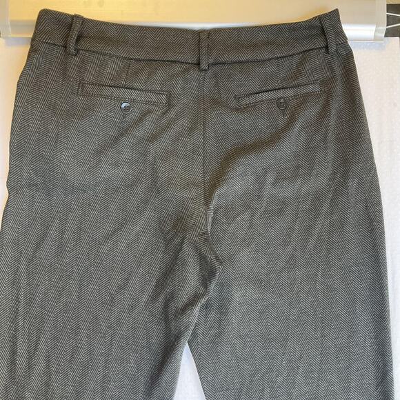 Lee Women Pants 14 MEDIUM Gray Herringbone Dress Pants Button 33" Inseam Comfort - Picture 3 of 10